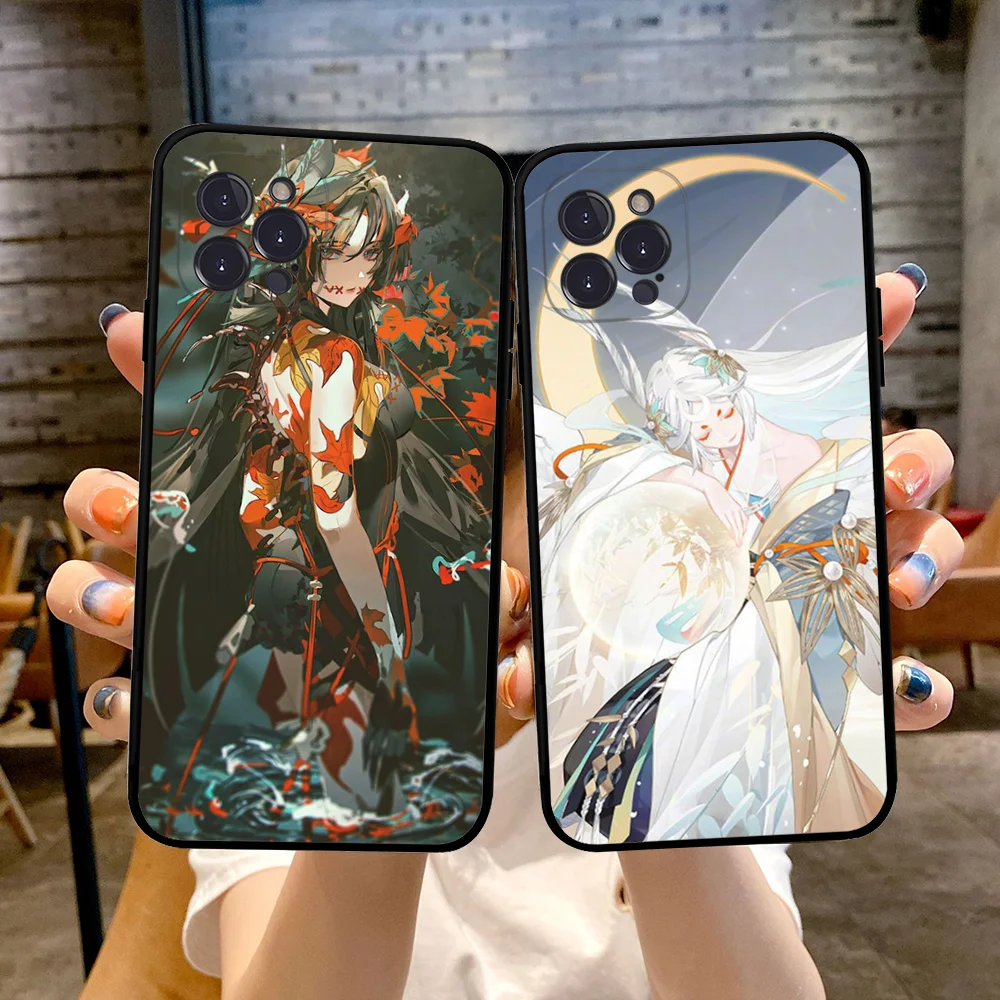 Onmyoji Phone Case For iPhone 15 14 13 12 Mini 11 Pro XS Max X XR SE 6 7 8 Plus Soft Silicone Cover