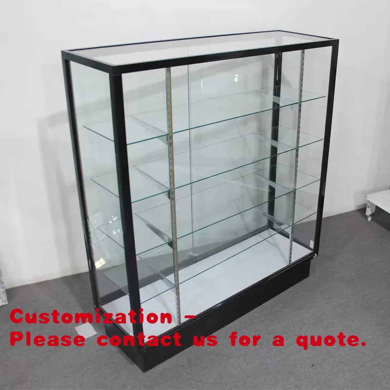 

Customize.Customized Full Glass Display Showcase New Design Aluminum Frame Retail Shop Display Cabinet Jewelry Showca