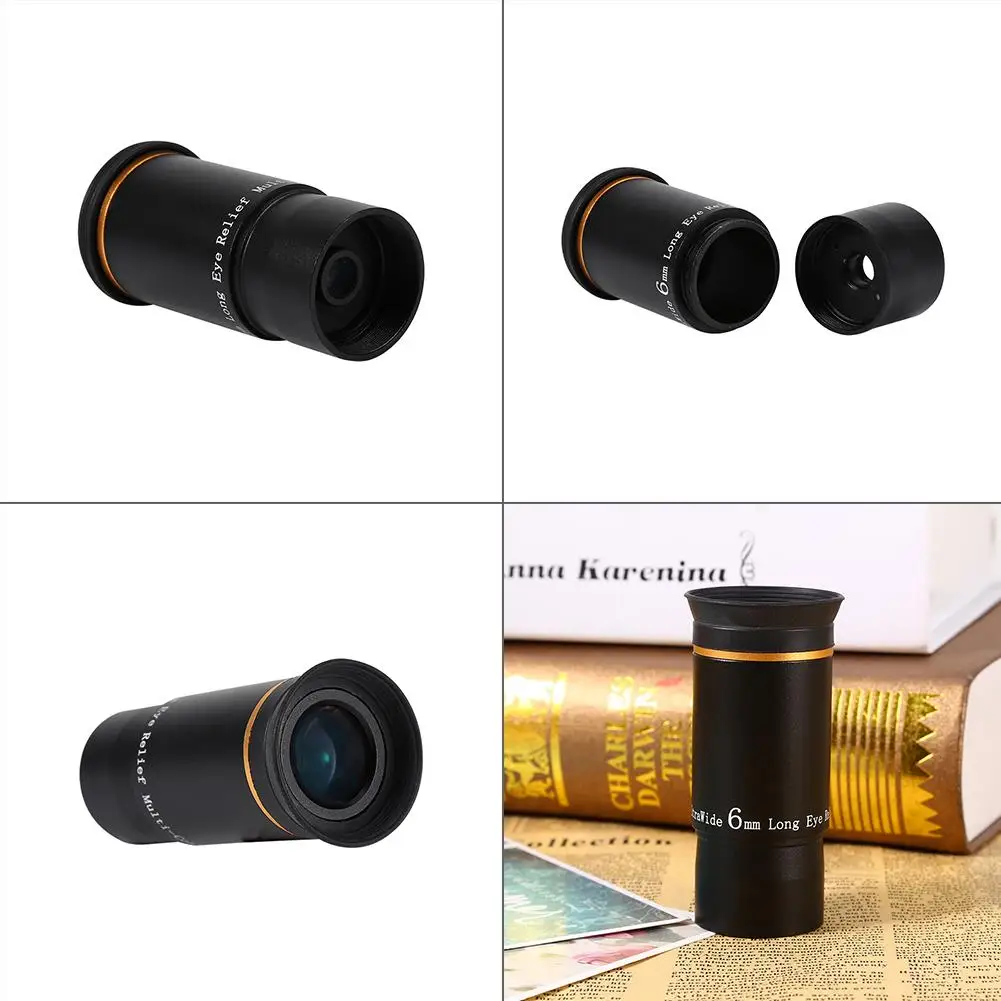 6mm Ultra Wide Angle 1.25” Telescope Eyepiece - Multi-Coated Lens for planetary Observation, 66-Degree FOV