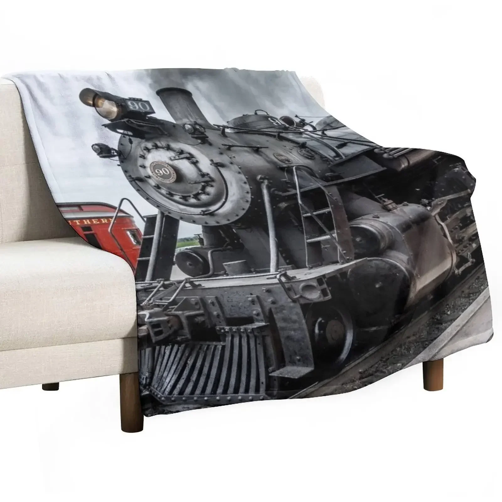 

Strasburg Locomotive Throw Blanket Designers Loose for babies Soft Blankets