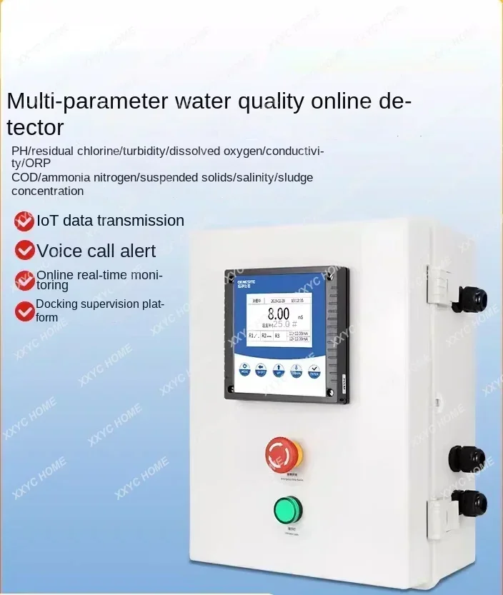 monitor Online residual chlorine turbidity PH detector Water quality Conductivity Dissolved oxygen Suspension Ammonia nitrogen