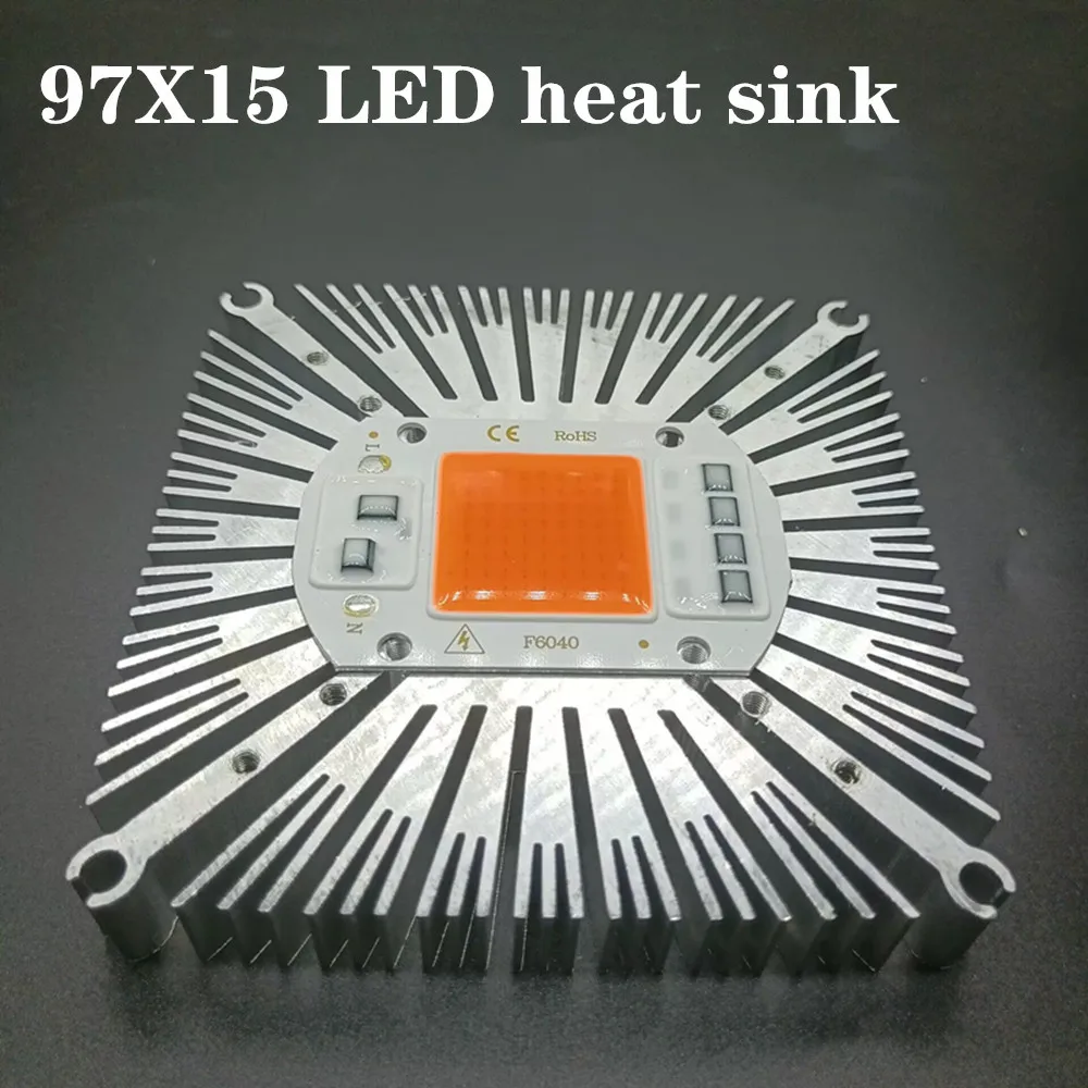 

97X15 20W 30W 50W 100W 110V 220V LED Square Aluminum Radiator Suitable for High Power COB Panel Bulb Cooling