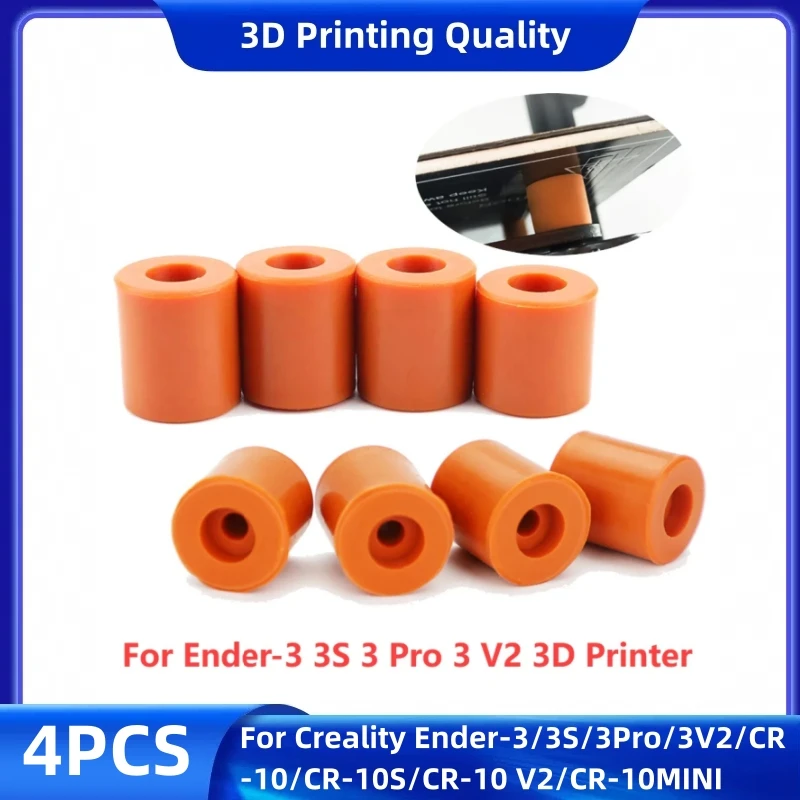 

4Pcs Hot Bed Leveling Column Silicone Solid Spacer Platform Leveler For Creality Ender-3 3S 3 Pro 3 V2 CR-10 10S 10 V2 10