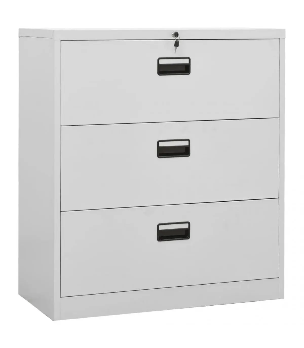 Filing cabinets 90x46x103 cm light gray steel filing cabinet