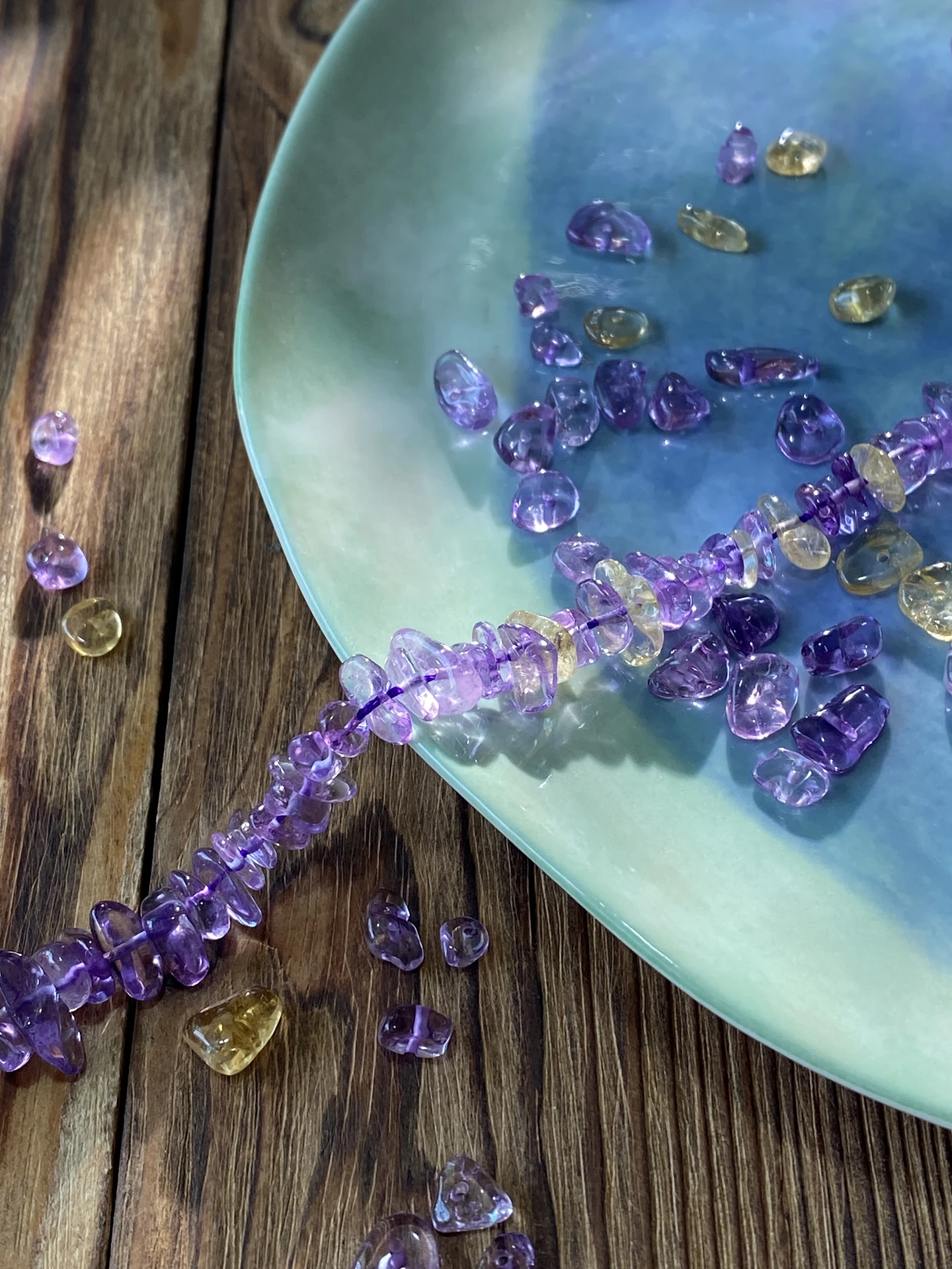 

Кристаллы A-класса фиолетово-желтого цвета, 58 мм, ручной работы, для изготовления браслетов и ожерелий, S24