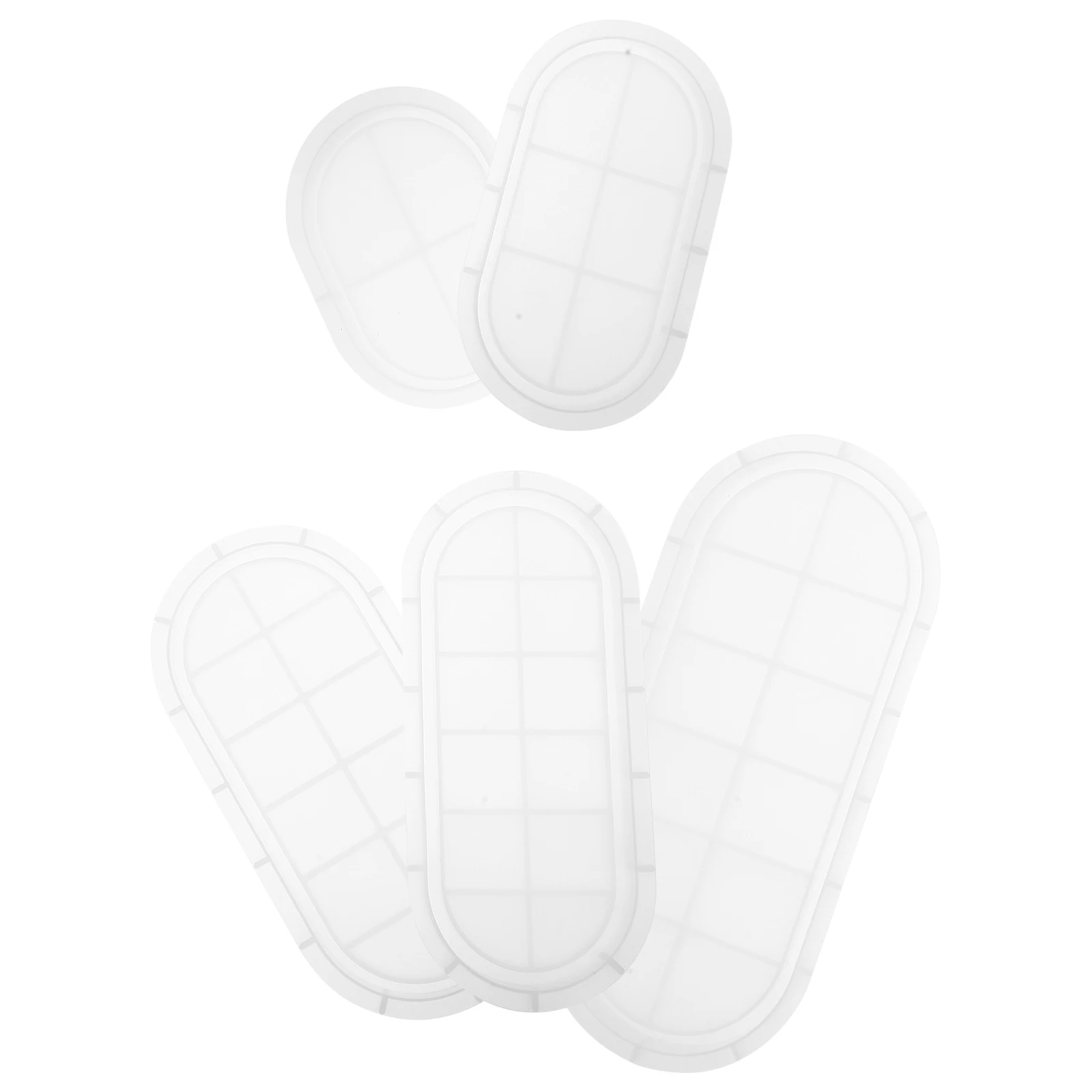 

5 шт. овальная форма для подноса из силиконовой смолы, инструмент для литья ювелирных изделий, блюдо для рукоделия, эпоксидные формы, держатель для браслета, сережек, мягкий, легко снимается