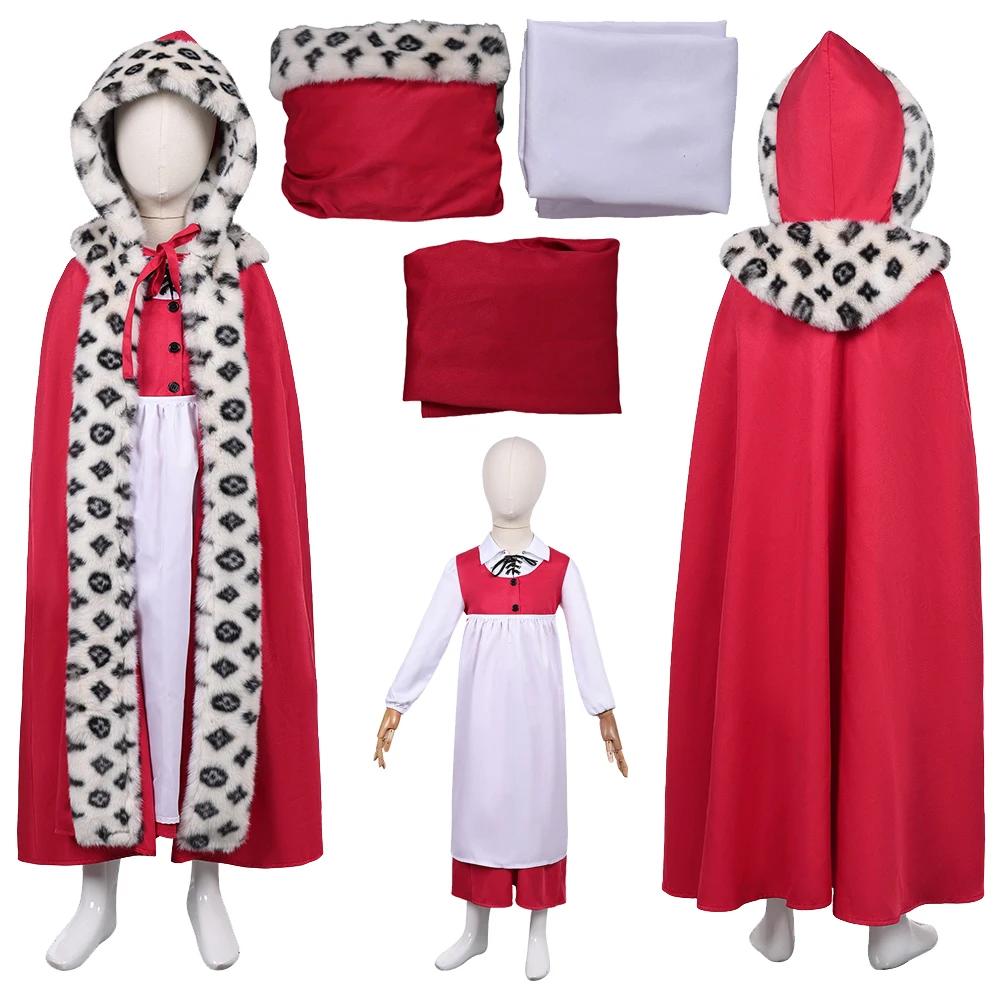 

1966 Movie Snow Queen Снежная королева Cosplay Gerda Cloak Cloth Party Disguise Halloween Outfit Suits Roleplay Costume Carnival