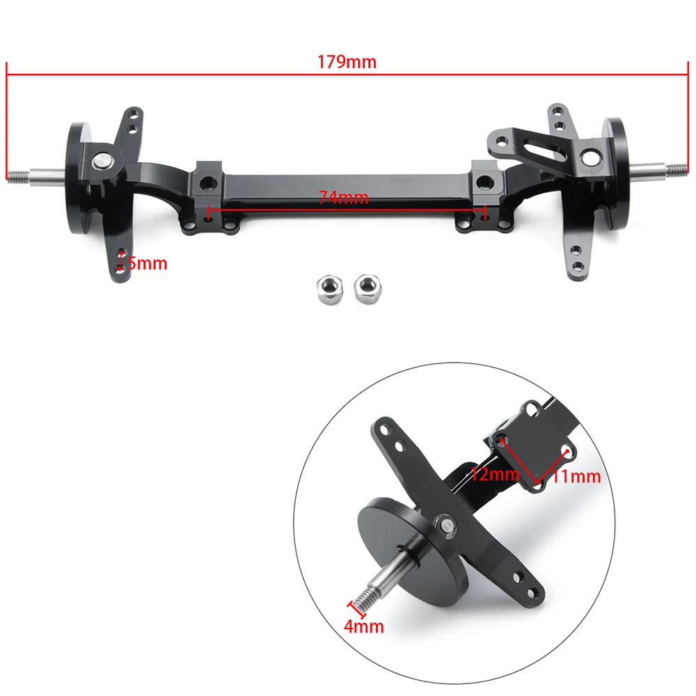 AXSPEED Tamiya Front Axle Steering Assembly Metal Link Pole Linkage Rod for 1/14 RC Truck Tractor Car Upgrade Parts