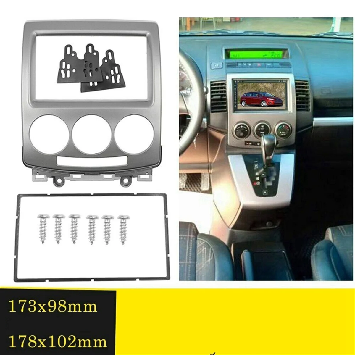 

DVD Stereo Panel for Ford I-Max 2007+ MAZDA 5 Premacy 2005+ 2 Din Audio Radio Fascia CD Trim Kit Frame Plate jasmine