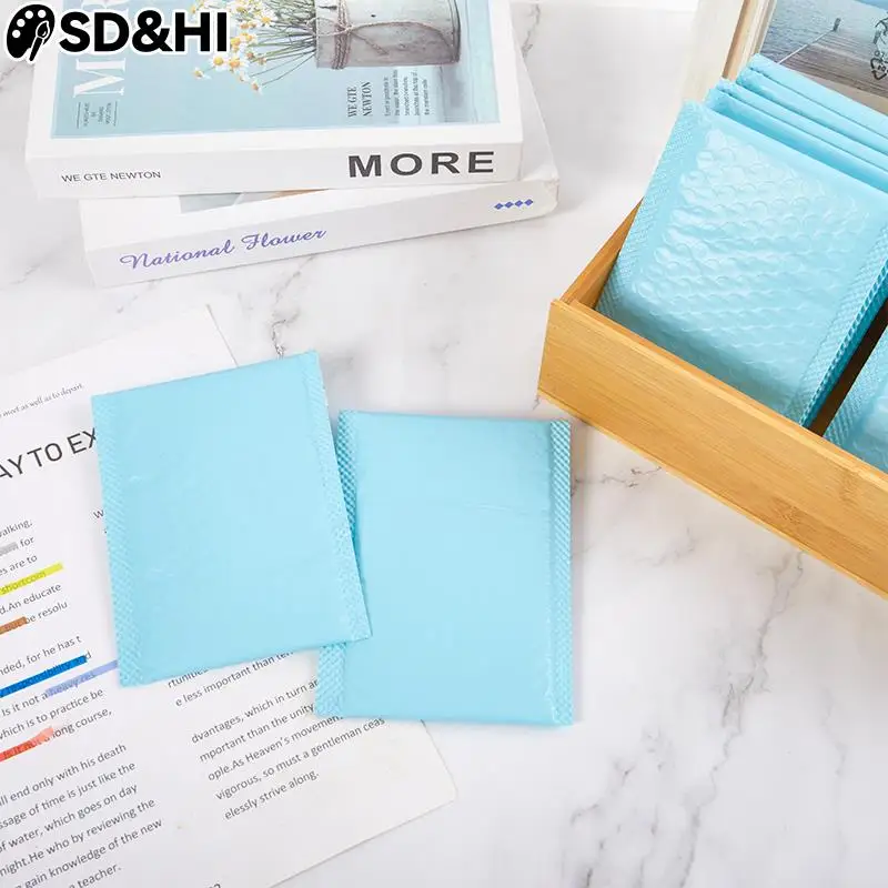 10Pcs Light Blue Bubble Mailers Padded Mailing Envelopes Self-Seal Shipping Bags For Small Business Poly Bubble Bag