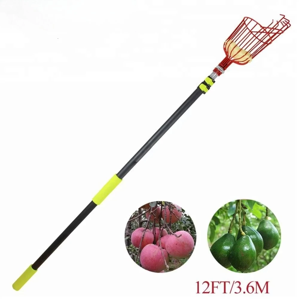 Aluminum Telescopic Pole Handle Manual Fruit Picker Basket
