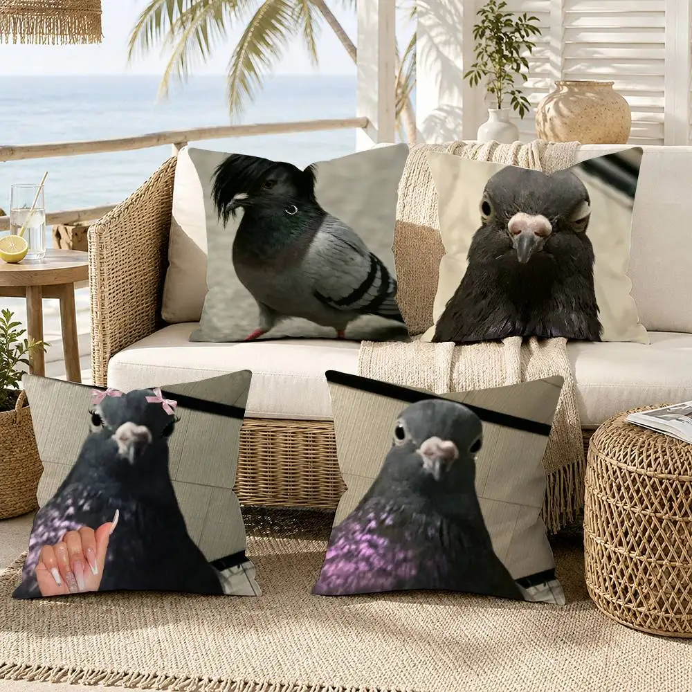 

Funny p-Pigeon Pillow Case for Sofa Living Room Home office Decor Protective Cover