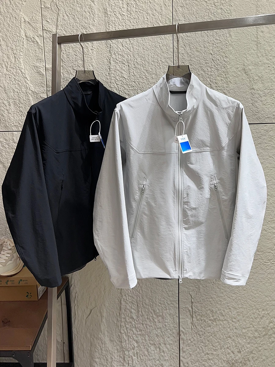 

3D Functionality Windproof Waterproof Outdoor Men's Jacket Stand Collar Coat Standard Fit Long Sleeve Zipper Closure