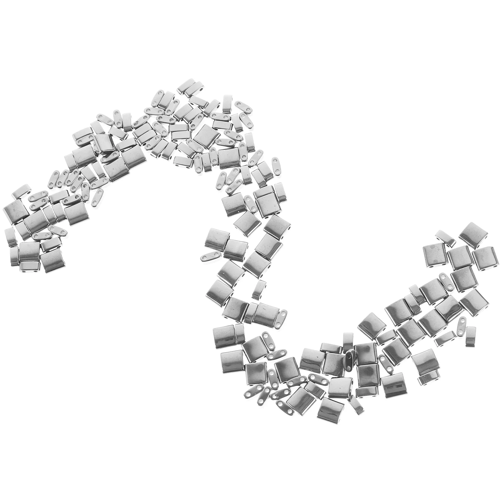 

150pcs Double Hole Glass Beads Clear Colorful DIY Craft Beads for Jewelry Making Bracelets Necklaces Home Decoration Party 2