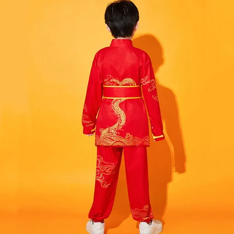 Martial Arts Costumes Set Kids Girls Clothes Kung Fu Enfant Perform Outfit Boy Tai Chi Uniform Children\'s Sets Wushu Baby Suit