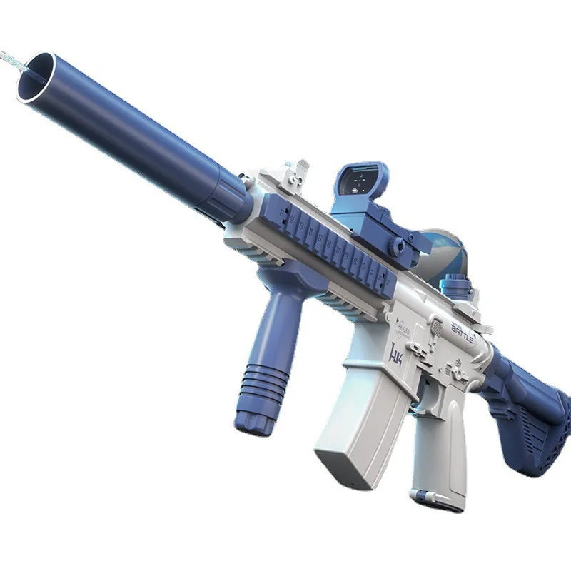 Pistola de agua eléctrica de ráfaga, juguete para niño, gran capacidad, alta presión, pistola rociadora de agua para adultos, playa de verano