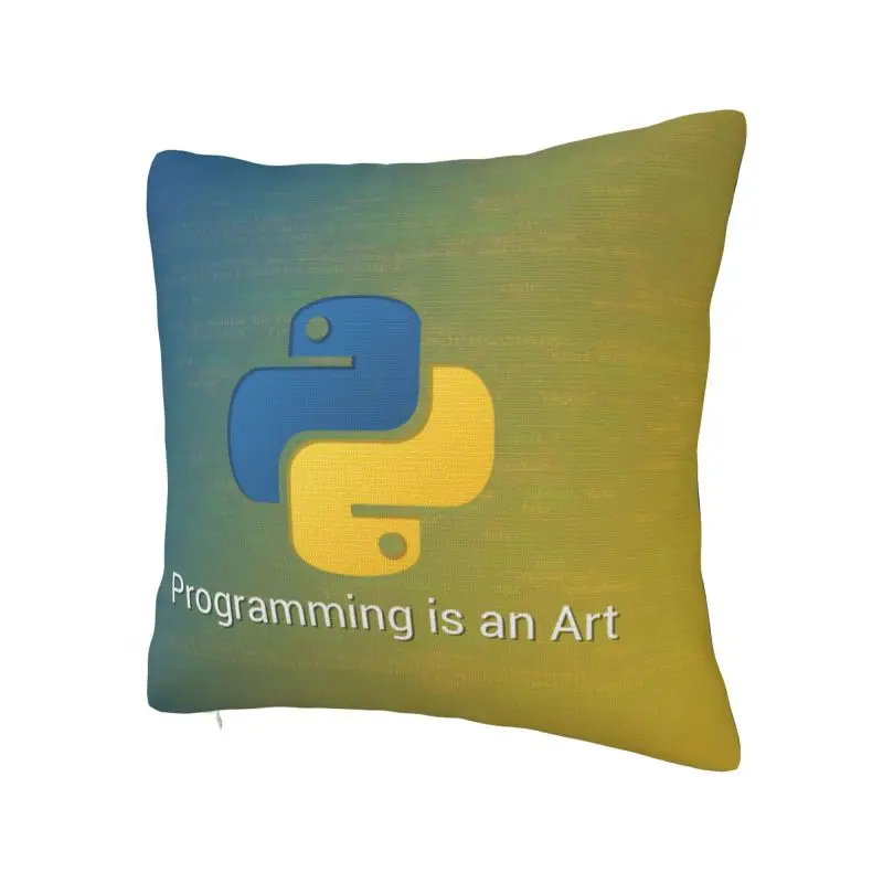 Luxury Programmer Computer Developer Python Cushion Cover Polyester Programming Coder Throw Pillow Case