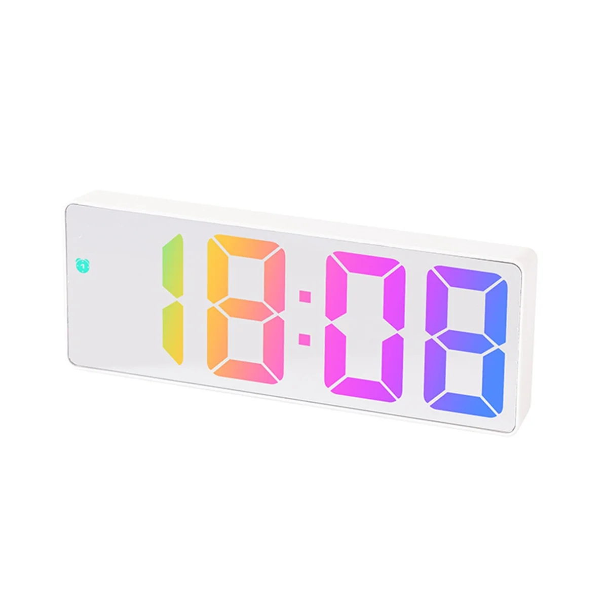 A71P LED Large-Character Electronic Clock Bedside Alarm Clock Colorful Large-Screen Clock White