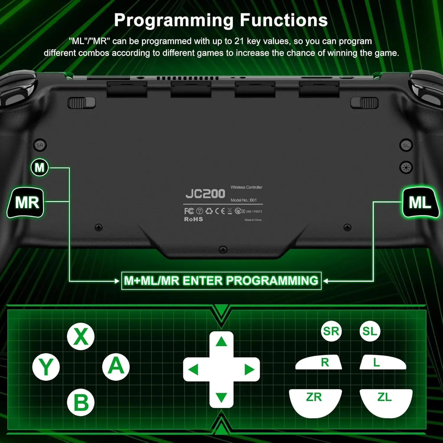 وحدة تحكم DinoFire Switch، للتبديل Joy Con، وحدة تحكم Joypad من قطعة واحدة لوضع Nintendo Switch OLED المحمول