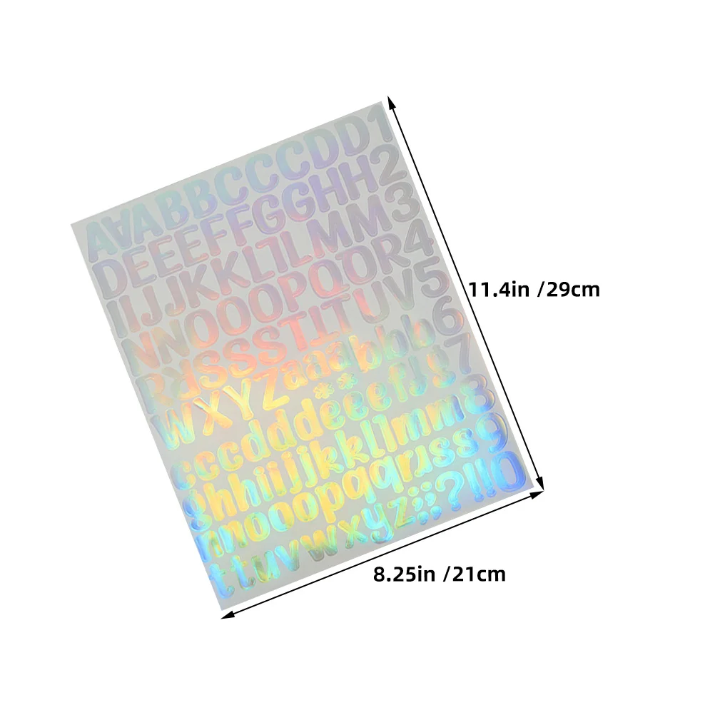 8 أوراق مقاومة للماء من الفينيل المجسم الأبجدية ملصقات ذاتية اللصق رقم الحروف الشارات لصندوق بريد القصاصات بنفسك في الهواء الطلق #3
