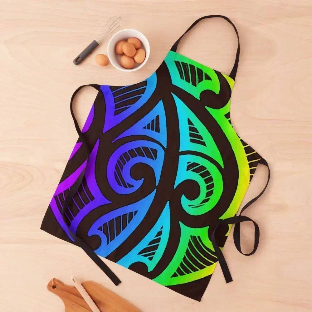 

Maori tribal retro neon color Apron Camping Men's Kitchen Kitchen And Household Goods Kitchen Household Items Apron