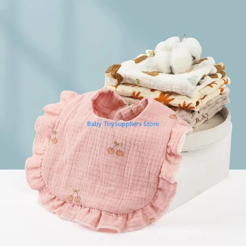 

R1WF Newborn Bibs Absorbent Baby Feeding Teething Bibs Cotton 4 Layer Bibs Bibs Burp Cloths for Babies Burp Cloth Gift