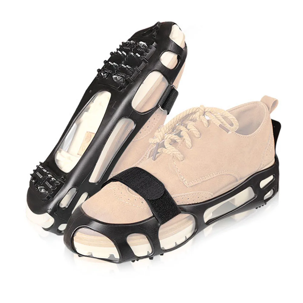 

4 Pairs Anti slip Shoe Covers Strap Ice Gripper Outdoor Climbing Crampons Spike Accessories Boots Sports Shoes Winter