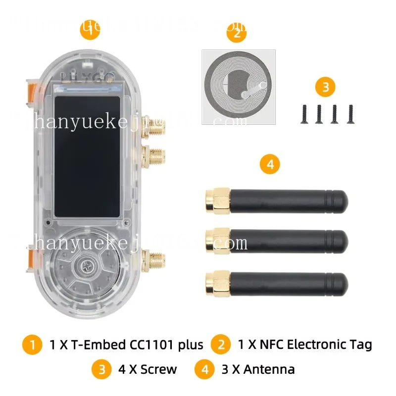 best-seller T-embed cc1101 plus multi-function board esp32-s3 core sub-band 1ghz/2.4ghz dual-band communication 1.9inch lcd+nfc+