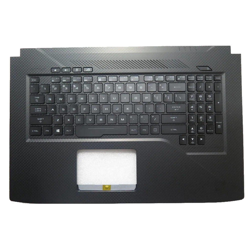 Laptop PalmRest&backlit US/KR/AR/TW keyboard For ASUS GL703VD 90NB0GM2-R31US0 90NB0GM2-R31KO0 Black top case United States