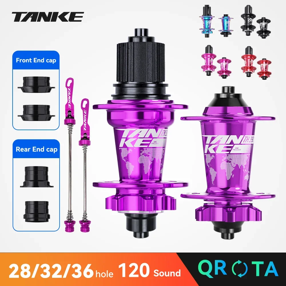 TANKE 120 Clic Mozzo 6 Cuscinetti MTB Mozzo per Mountain Bike Anteriore Posteriore 28 32 36 Fori QR Thru-asse Freno a Disco Bicicletta MS/XD Mozzi 12 Velocità