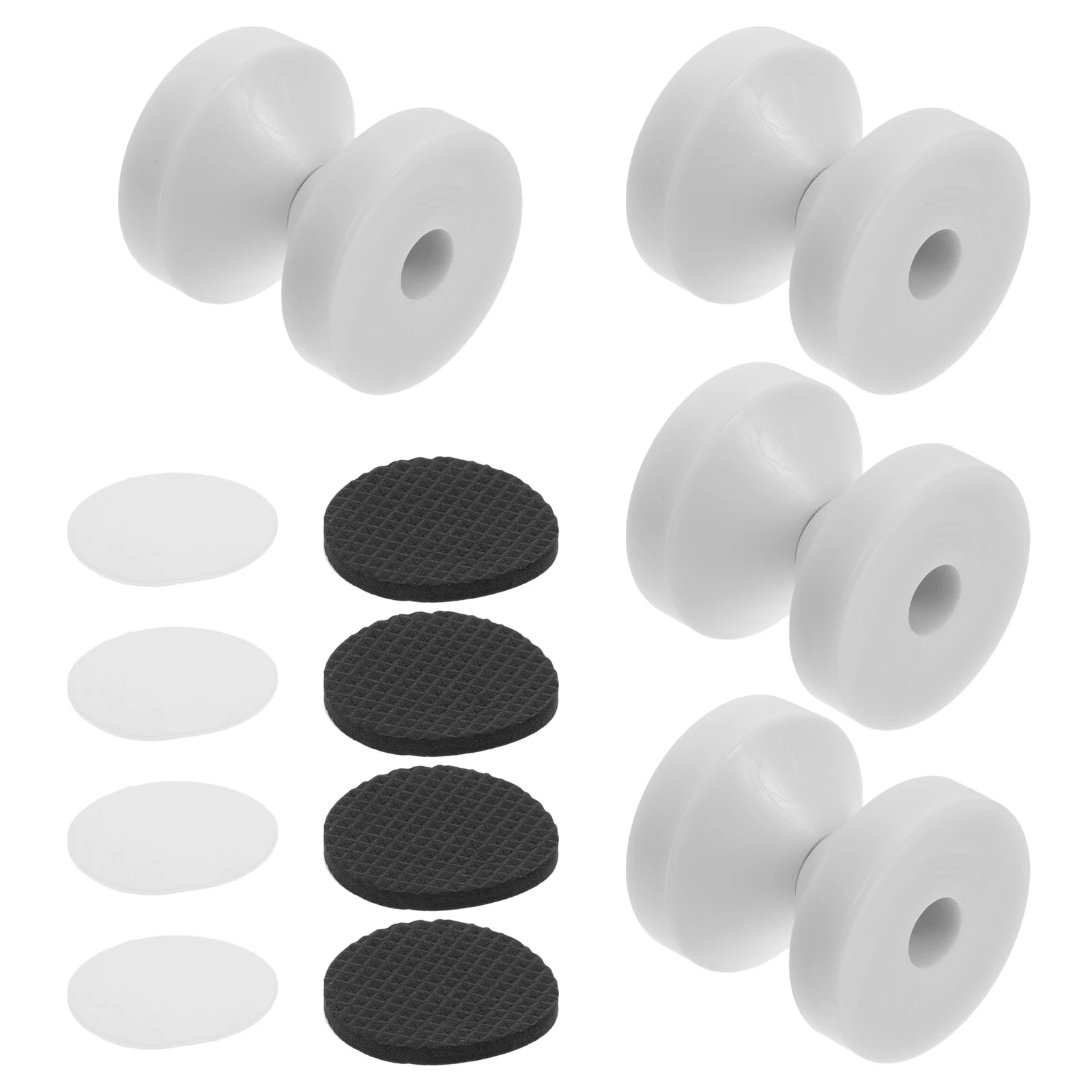 

4pcs Anti Tip Headboard Stabilizer Furniture Preventer Noise Stopper Adjustable Height Bed Frame Bumper White Finish