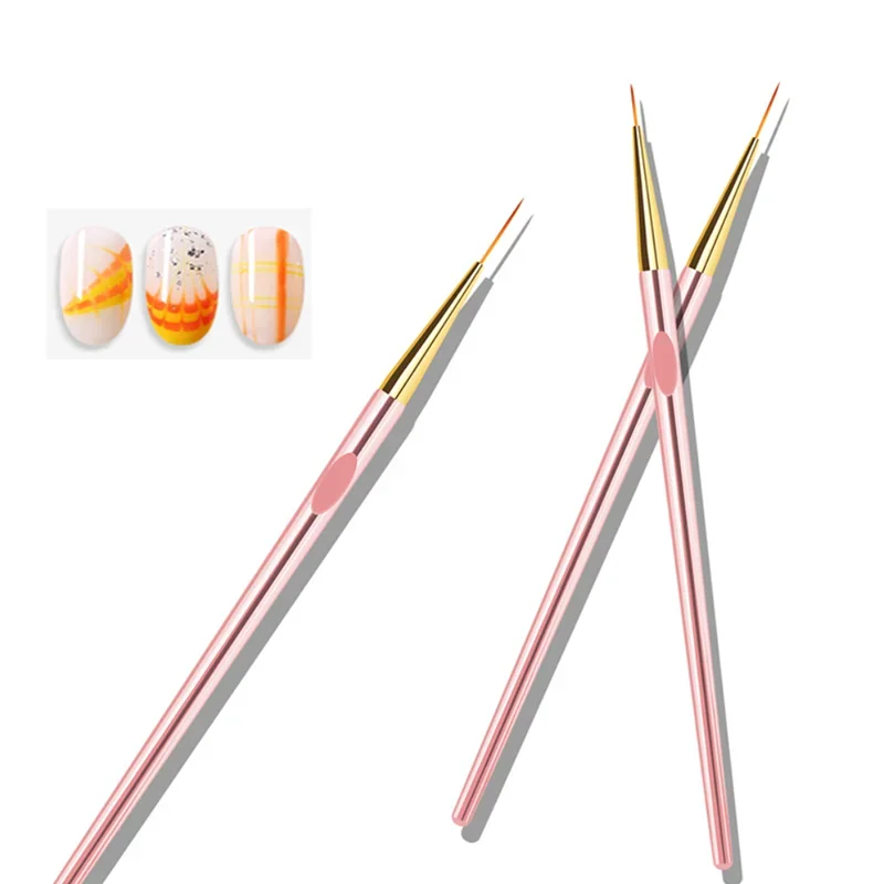 3Pcs Nail Art Liner Brushes French Stripe 3D Tips Line Stripes DIY Drawing Pen UV Gel Brushes Painting Manicure Nail Tool Sets