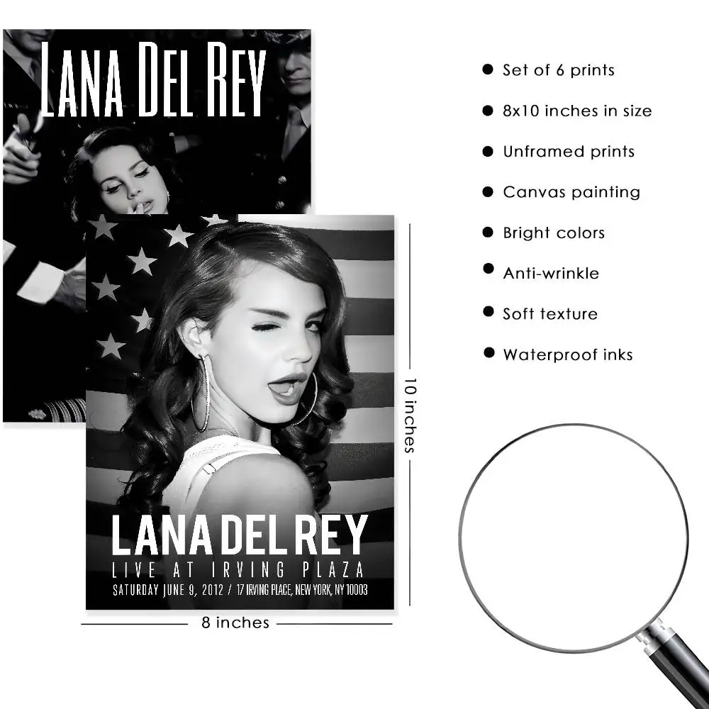 المغني L-Lana Del Rey ملصق جودة عالية طباعة ديكور المنزل جدار الفن جدارية غرفة زخارف للحانات