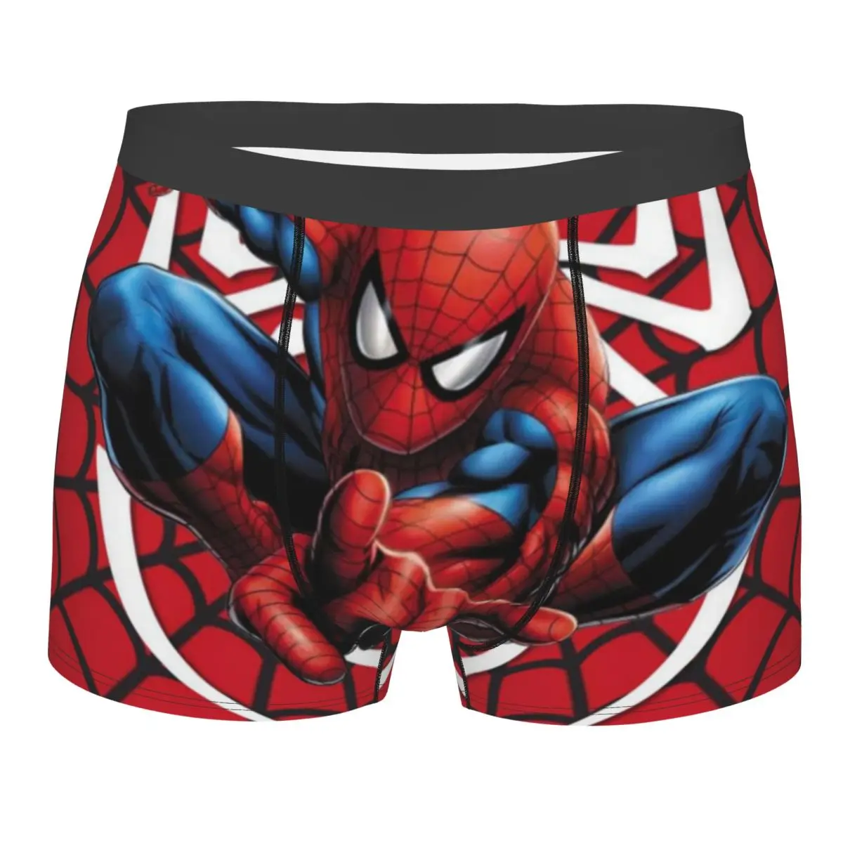 

Spider Man Web Boxer Shorts Men 3D Print Male Stretch Underwear Panties Briefs