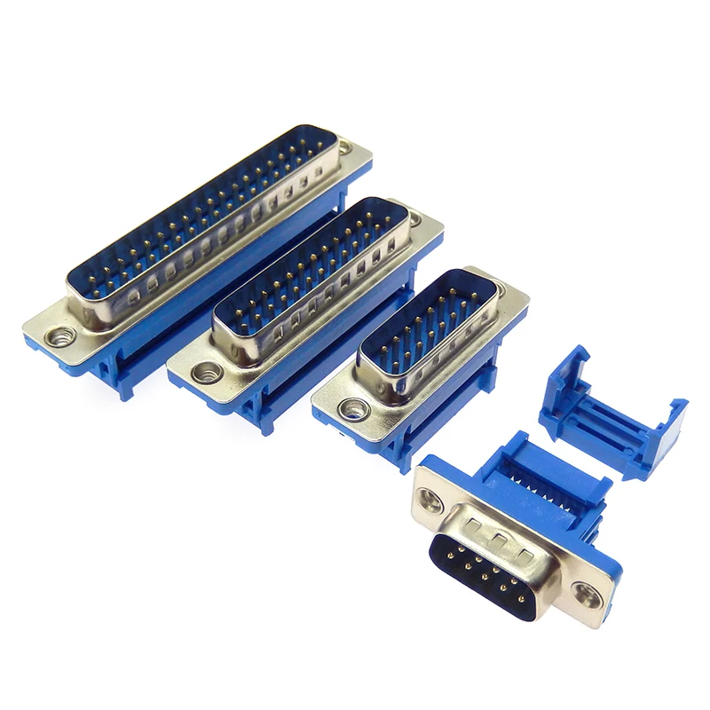 5PCS DB9 DB15 DB25 DB37 DIDC9/DIDC15/DIDC25/DIDC37 male female plug serial port connector idc crimp typ type D-SUB rs232 adapter