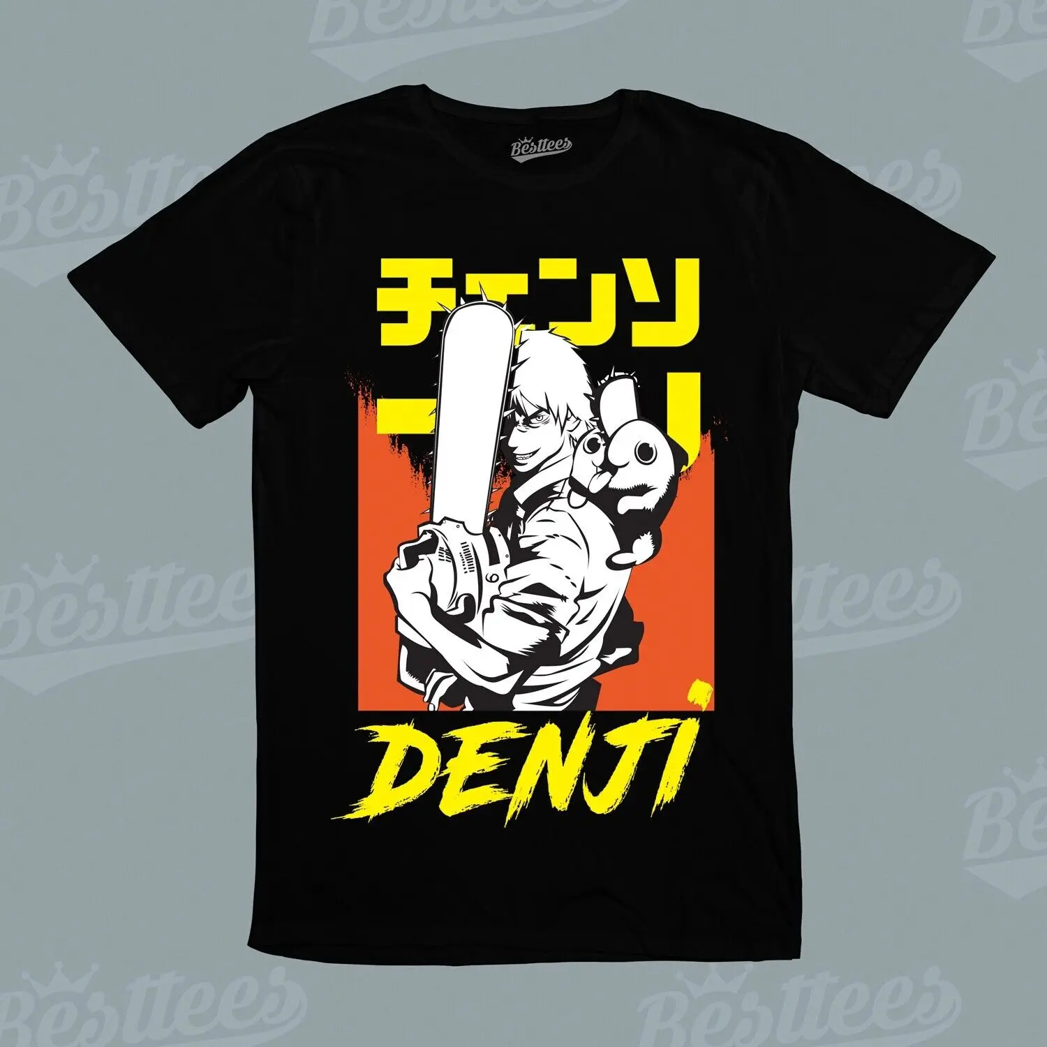 Men/Women Japanese Anime Chainsaw Man Denji with Pochita Cartoon T-Shirt