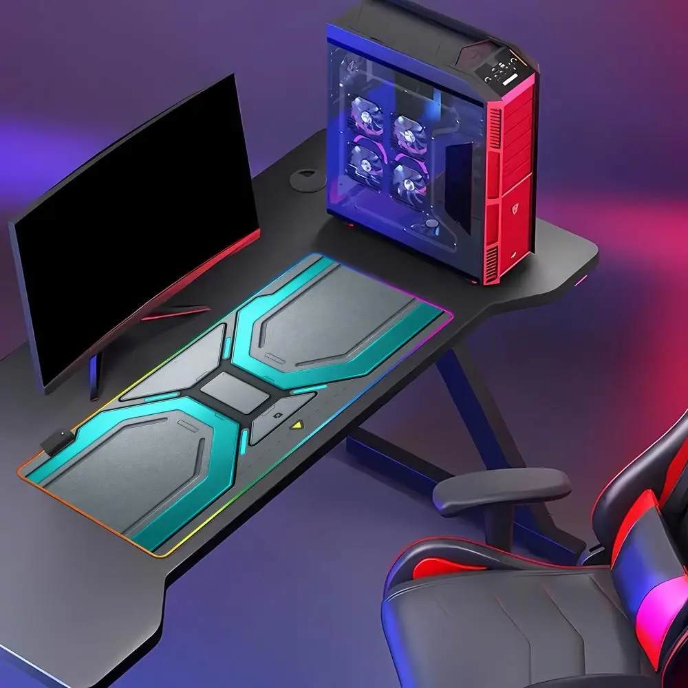 

RGB New Simple black Mouse Pad Large Laptop Gamer Keyboard Mousemat Large Gaming Non-slip rubber PC Office Desk Mats HYBXAXC
