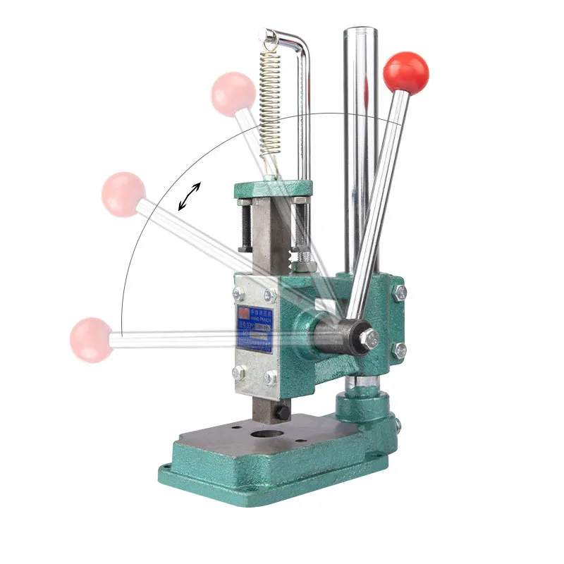 Manual Press Industrial Hand Punching Machine Desktop Round /Square Head Punching DIY Tool