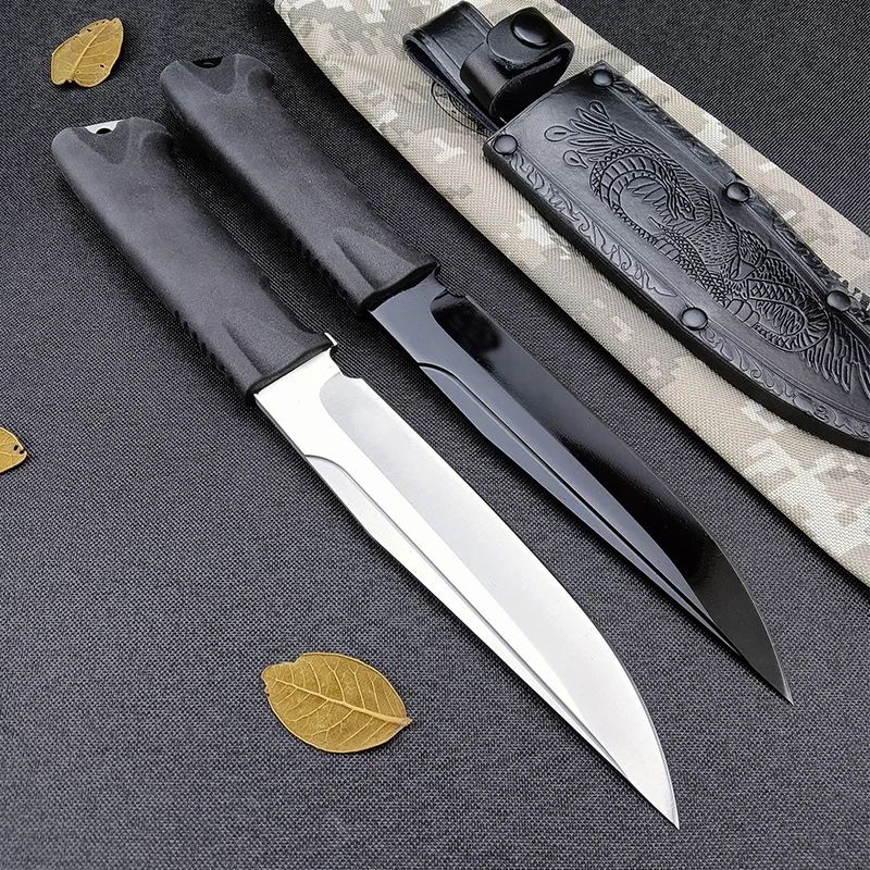 Russian Phoenix Tactical Knife non-slip rubber handle D2 blade outdoor tactical hunting Camping Hiking survival EDC knife