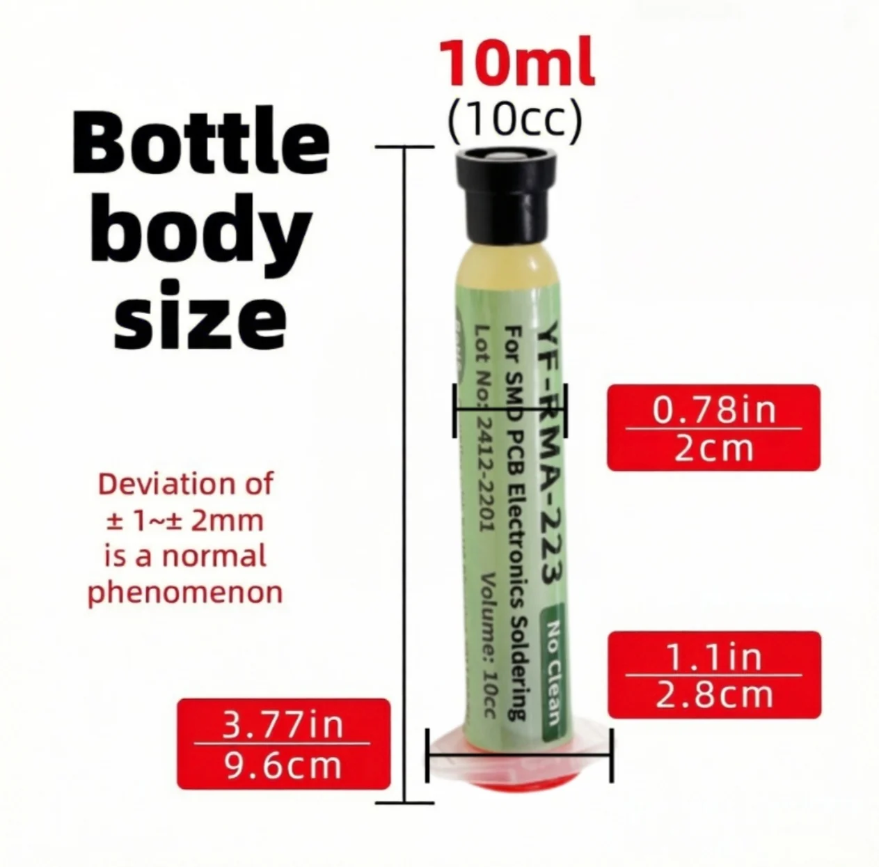 YF-RMA-223 Lötpaste 10CC Nadelröhrchen-Typ Rosin-Lötfett Reparatur-Schweißöl für Handy-PCB BGA SMD Rework – Detail 7
