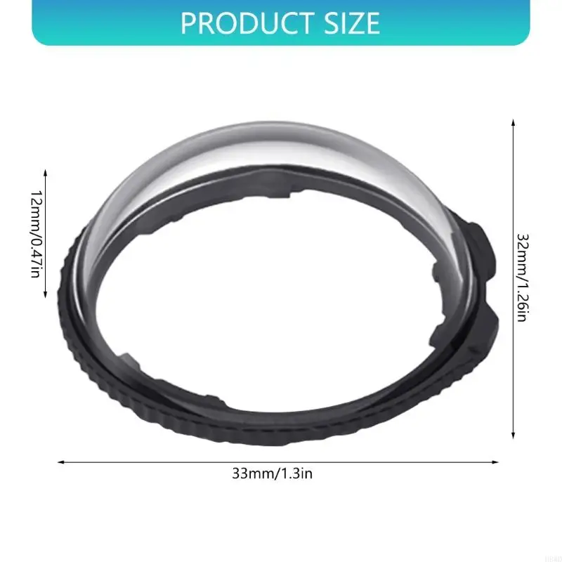 2 قطعة عدسة الحرس زجاج بصري 10H صلابة المضادة للخدش غطاء للعدسات المقاومة للماء حماة للكاميرا الرياضية H8WD