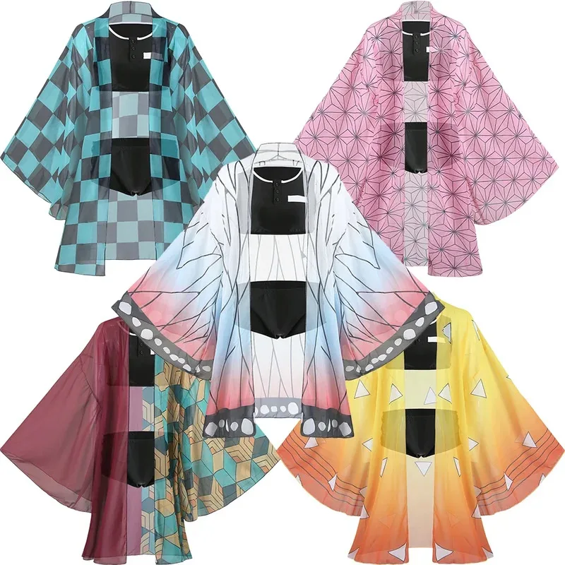 ملابس السباحة أنيمي شيطان كوتشو شينوبو كامادو تانجيرو تأثيري حلي كيمونو أغاتسوما زينيتسو مثير بيكيني الشاطئ الصيف هالوين