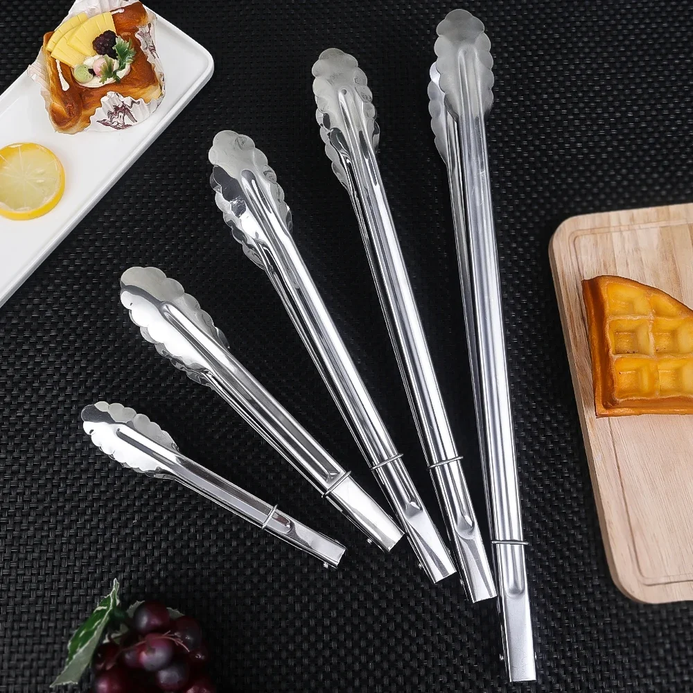 7-16inch Barbecue Clips Food BBQ Steak Bread Tongs Cooking Utensils Party Non-Slip Clips Home Kitchen Baking Gadgets Accessories