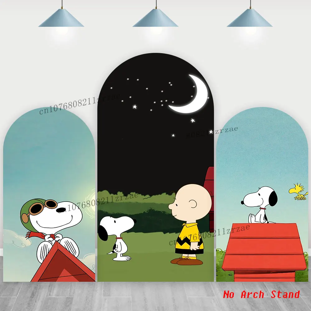 

The Snoopy Dog Arch Backdrop Kids Girls Birthday Party Decorations Baby Shower Banner Poster Background Wall Photography Props
