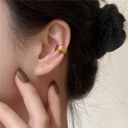2023 Stainless Steel Ear Cuffs Clip On Non Pierced Hole Ear Cuff Fake Without Piercing Cartilage Clip Earring Adjustable Earing