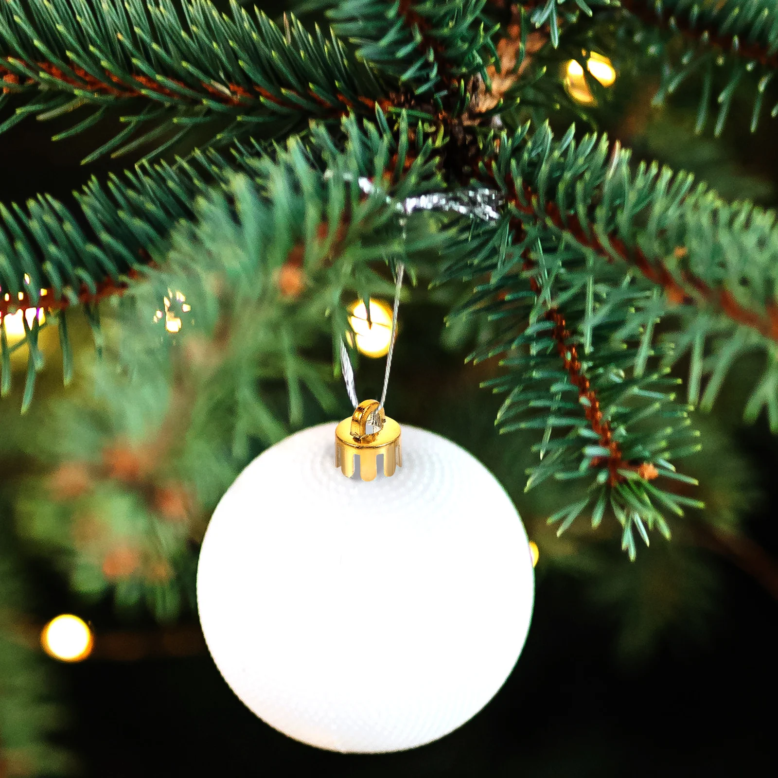 

12 Pcs Ball Caps 2 5CM Diameter Decorative Covers Plastic Pendant Ends DIY Christmas naments Reusable Party Accessories