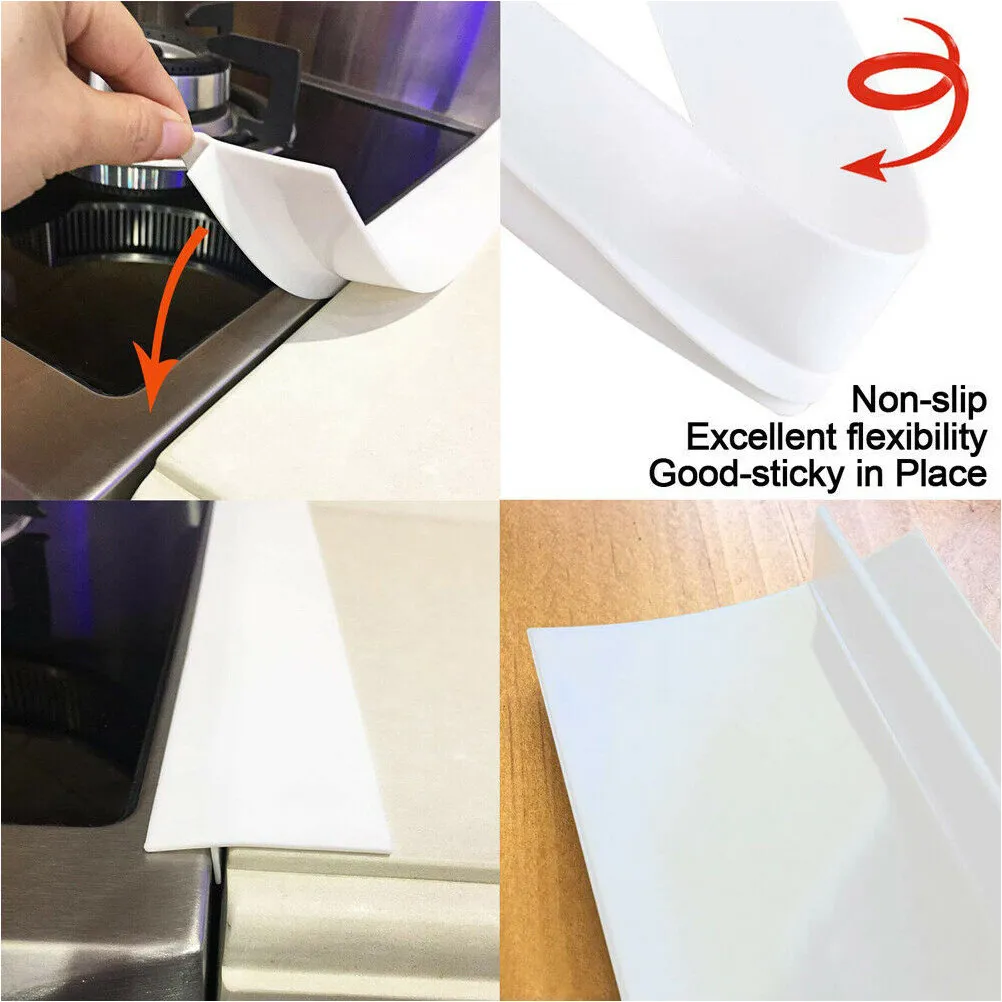 

Silicone Protector Cover for Stove Gaps Heat Resistant Flexible Non Tacky Touch Countertop Stovetop Dishwasher Sink