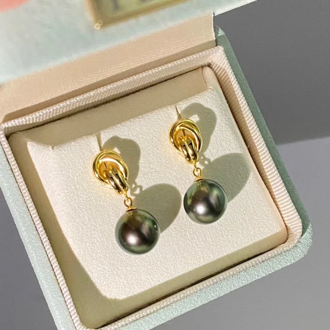 Wholesale S925 Sterling Silver Earrings Mount Findings Settings Base Mounting Parts Accessory for 9-11mm Pearls 5 pairs/lot