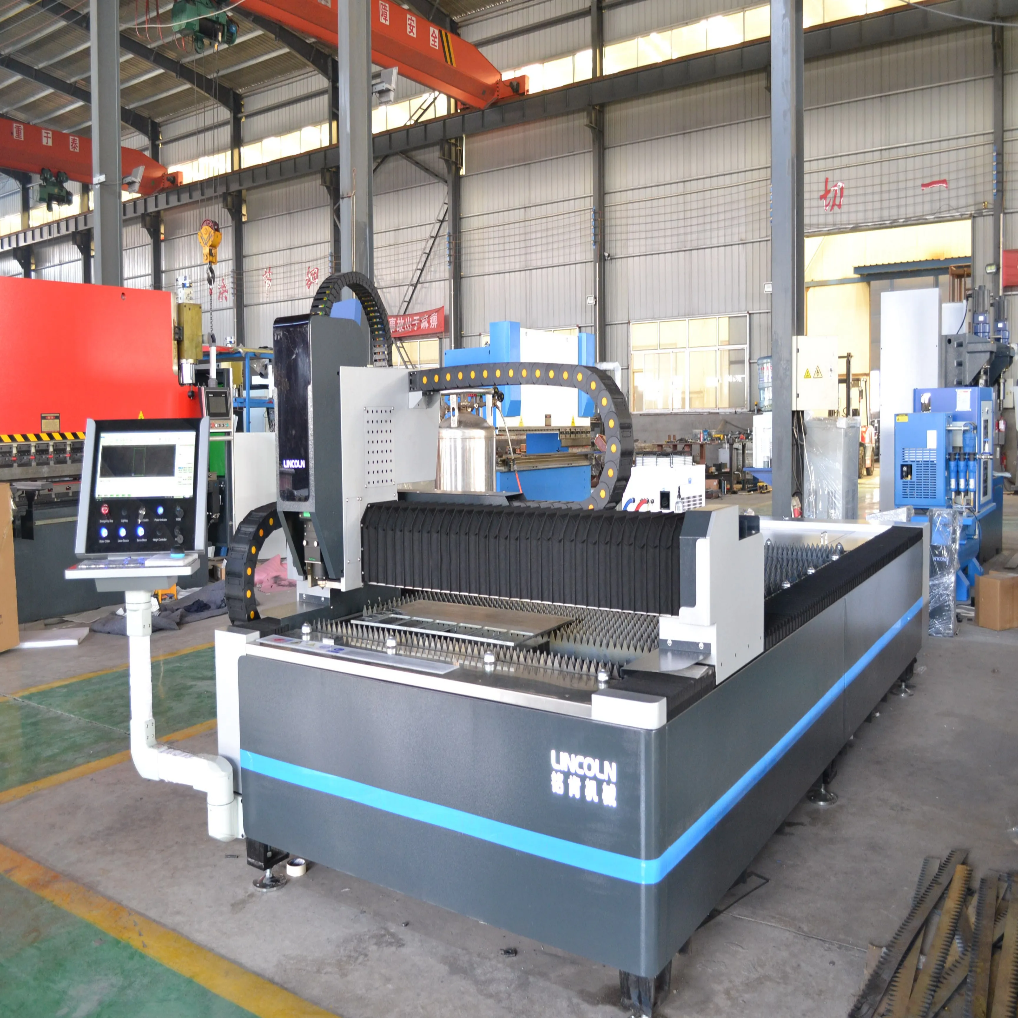 Automatic CNC Fiber Laser Cutter High Efficiency BMP Hiwin Components for Carbon Steel Stainless Steel Sheet Metal Cutting