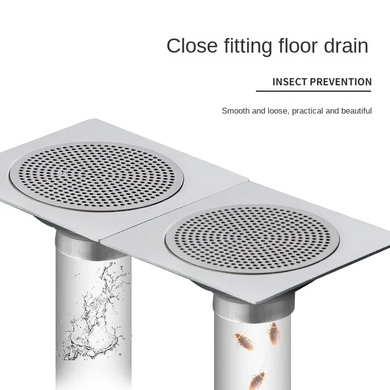 Shower Drain Cover Hair Catcher Drain Filter Bathroom Protector Stainless Steel Sink Strainer Drain Filter Bathtub Hair Catcher